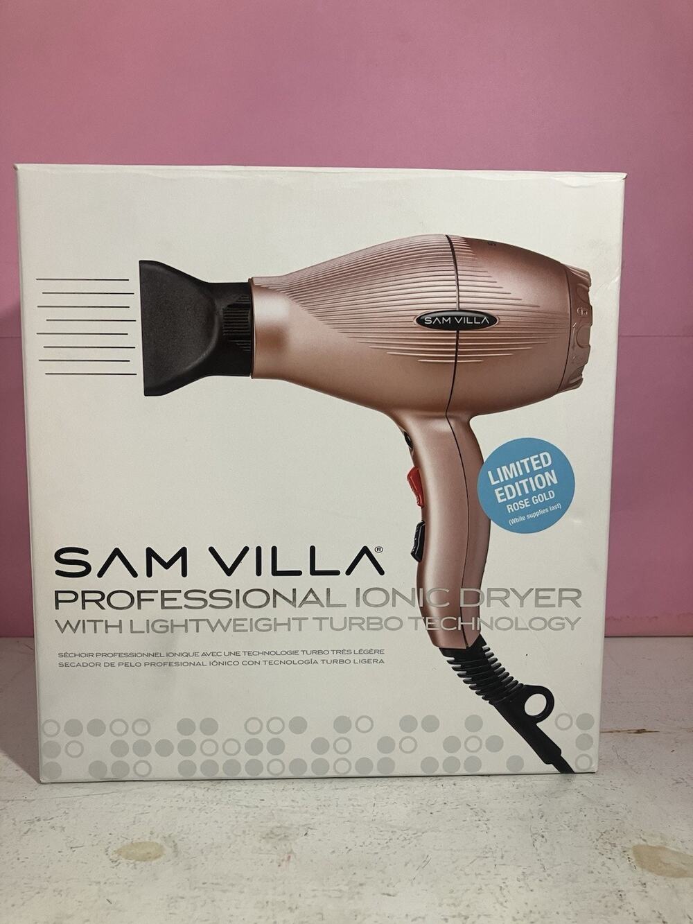 Sam Villa Lightweight & Quiet Ionic Professional Hair Dryer TESTED OPEN BOX